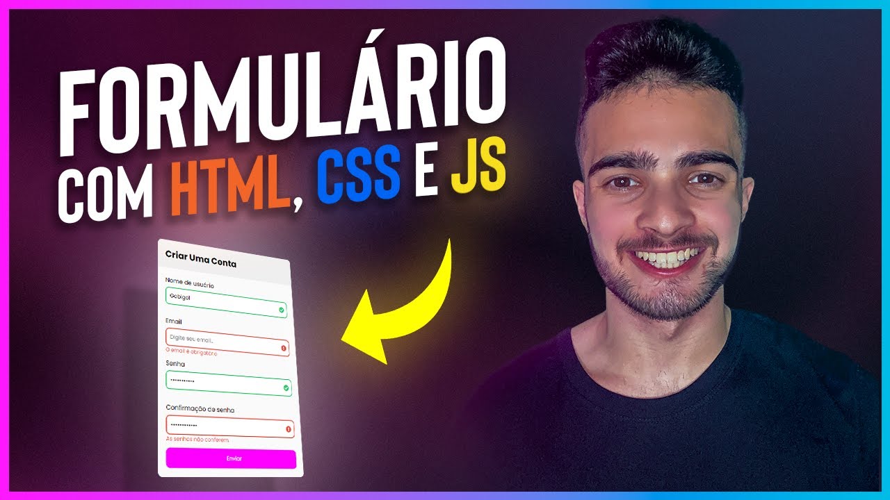 Crie Um FORMULÁRIO COMPLETO com HTML, CSS & JavaScript