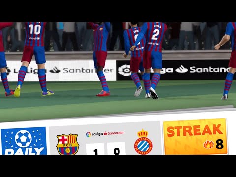 Score! Hero 2022. Daily match Event. STREAK. 8 ✌️FC BARCELONA  Vs ESPANYOL /20/11/2021