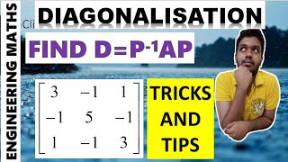 DIAGONALISATION OF 3x3//STEP WISE EXPLANATION//TRICKS AND TIPS//MATHSPEDIA//