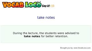 Video thumbnail for take notes