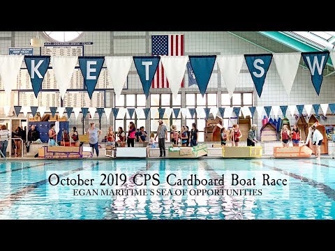 2019's CPS Cardboard Boat Race at the Nantucket Community Pool