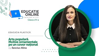 Arta populară. Motive ornamentale pe un covor național