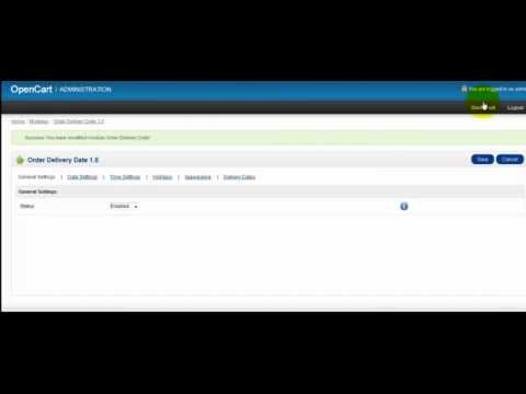 Video Tour - Order Delivery Date Extension for Opencart