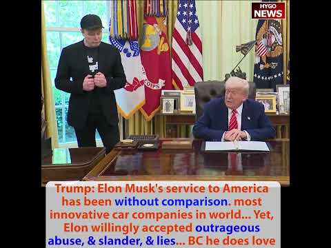 Trump Presents Elon Musk with Gold White House Key: 'Service Without Comparison in Modern History'; 'Willingly Accepted Outrageous Abuse, Slander, Lies Because He Loves Our Country'; CNBC's Santelli/Kiernan Stunned: 'Personal Income Up 0.8%, Triple Expectations; Trade Deficit Cut in Half'