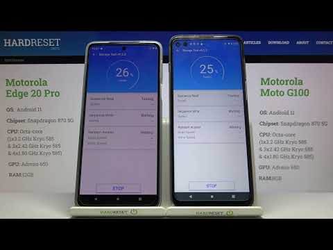 Motorola Edge 20 Pro vs Motorola Moto G100 | Antutu Storage Speed test