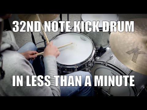32nd Note Kick Drum in less than a Minute - Daily Drum Lesson
