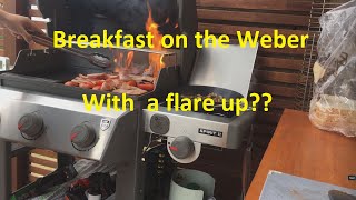 Breakfast on the Weber Spirit II E320 Grill + Flare Up