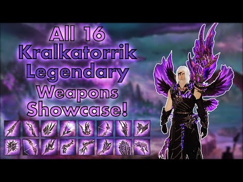 Guild Wars 2 : All 16 Legendary Kralkatorrik Weapon Skins ( Showcase )