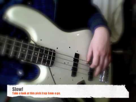 Fast Jaco Pastorius  Bass line Lesson How to guide.