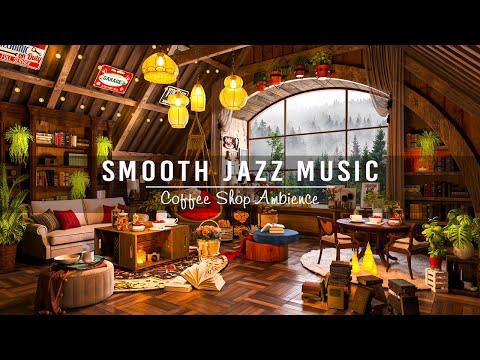 Smooth Jazz Music & Cozy Coffee Shop Ambience☕Soothing Jazz Instrumental Music for Work,Study,Focus