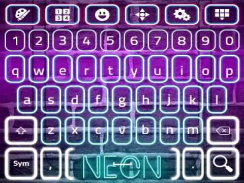 Neon Lights Animated Keyboard Video