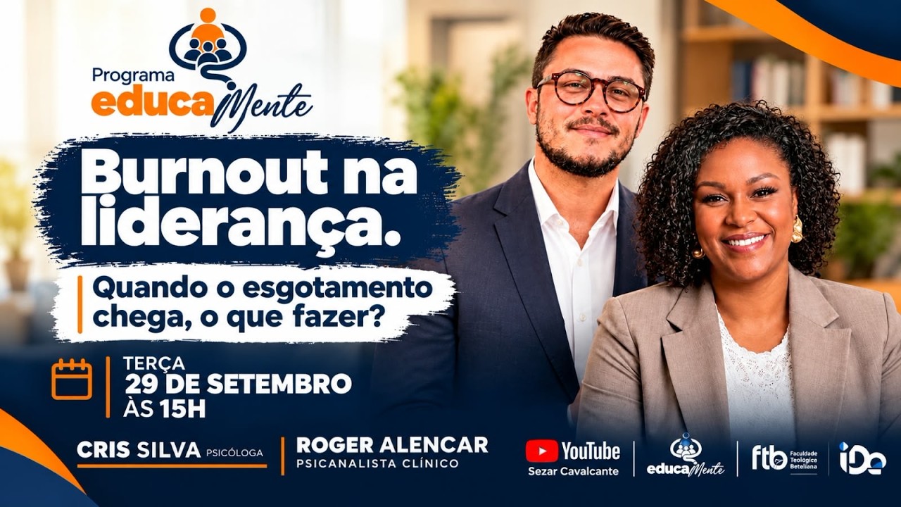 BURNOUT NA LIDERANÇA! QUANDO O ESGOTAMENTO CHEGA, O QUE FAZER? PR. ROGER ALENCAR - 29/09 - (AO VIVO)