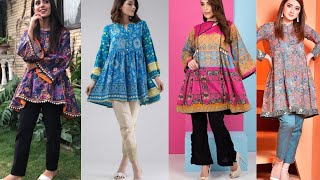 Stylish short kurti and frock designs  Daily wear 