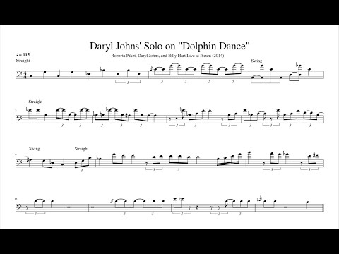 Daryl Johns bass solo on Dolphin Dance (Transcription)