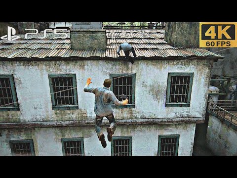(PS5) Uncharted 4 prison Escape Scene| The most ICONIC Mission in Uncharted EVER [4K 60PFS]