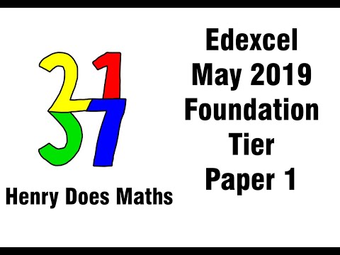 Edexcel May 2019 Maths GCSE Past Paper Part 1