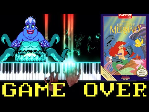 The Little Mermaid (NES) - Game Over - Piano|Synthesia Video