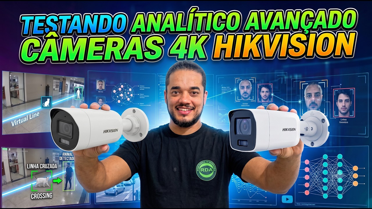 Miniatura da avaliação em vídeo de Câmera de Segurança Hikvision HD Externa Prova D'Água