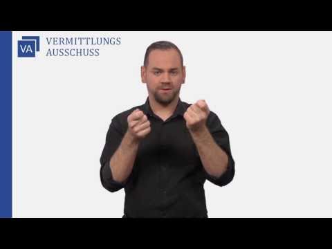 Der Vermittlungsausschuss - Zusammensetzung und Aufgaben - Gebärdensprachfilm