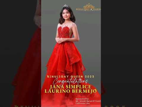 Queen Miss Binuligay 2023 Jana Simplice Laurino Bermejo,Viva Jamindan Fiesta 2023