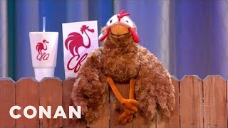 Chaz The Intolerant Chick-fil-A Chicken - CONAN on TBS
