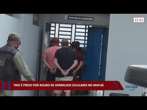 Trio é preso por roubo de aparelhos celulares no bairro Mafuá11 01 2022