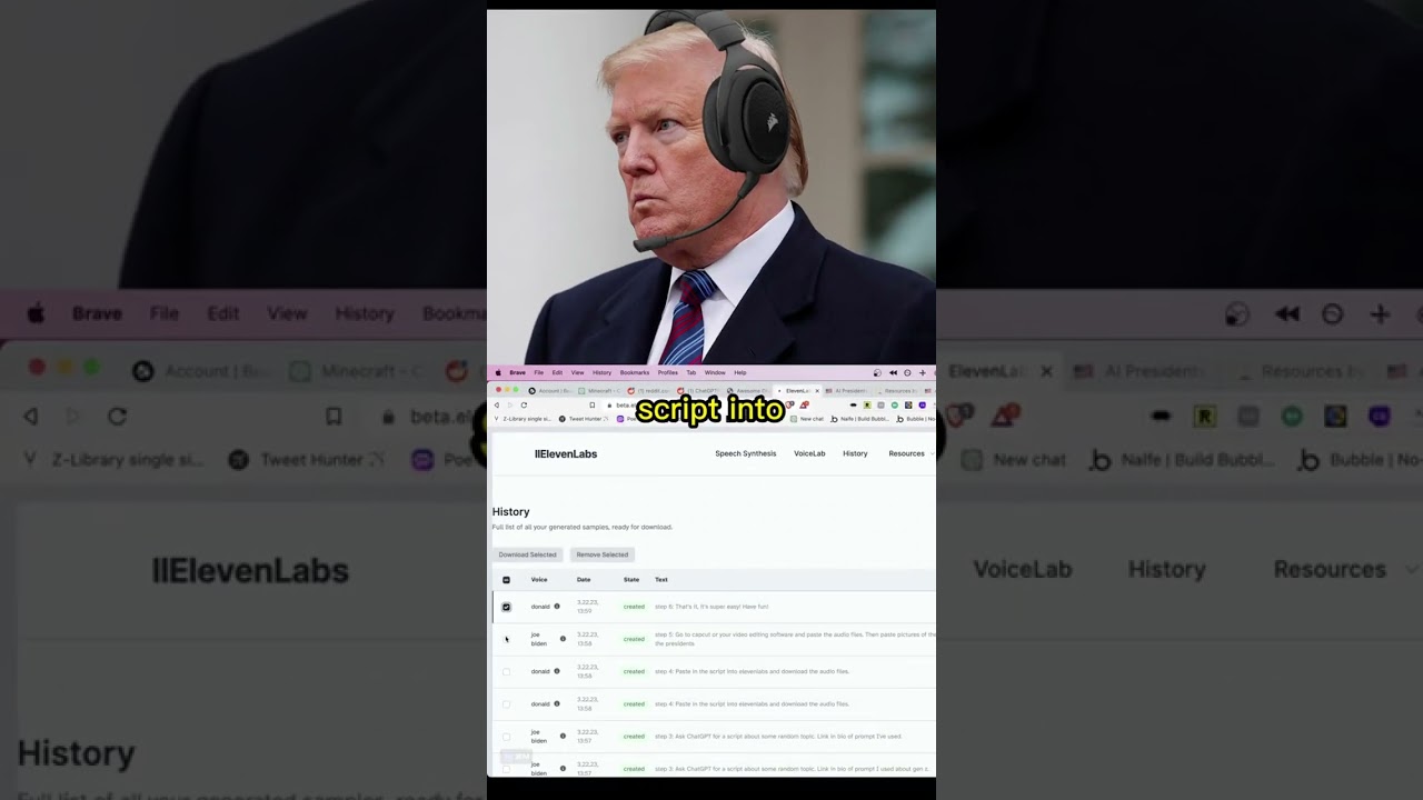 How to make AI presidents videos