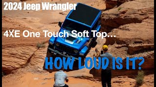 2024 Jeep Wrangler 4xe Sky One Touch Soft Top, How loud is it?
