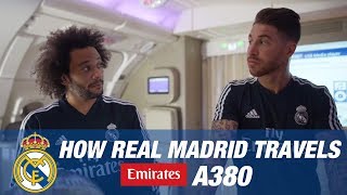 MARCELO, BALE, RAMOS and their teammates | FUNNY MOMENTS Emirates A380! video