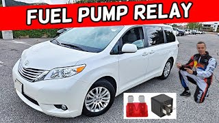 TOYOTA SIENNA FUEL PUMP RELAY LOCATION 2011 2012 2013 2014 2015 2016 2017 2018 2019 2020