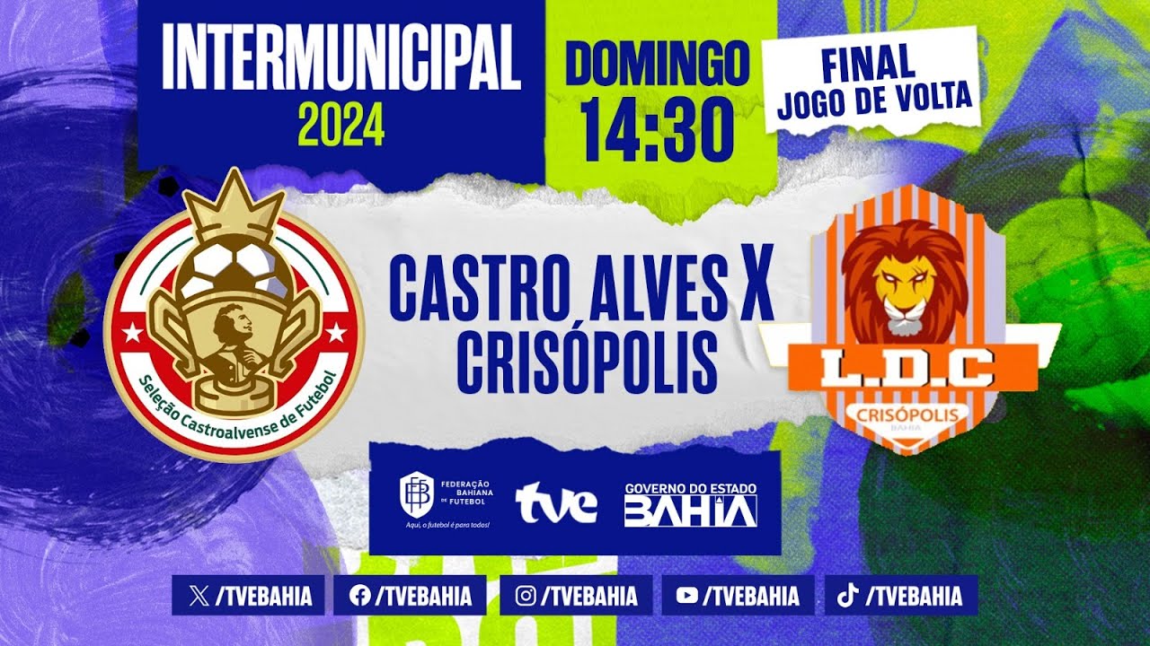 CASTRO ALVES X CRISÓPOLIS FINAL AO VIVO #IntermunicipalNaTVE | 24/11/2024