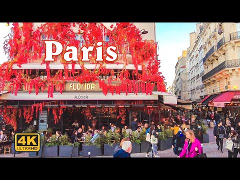 Paris France - Paris In the Evening - Walking Tour [4K UHD]