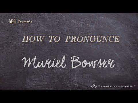 How to Pronounce Muriel Bowser (Real Life Examples!)