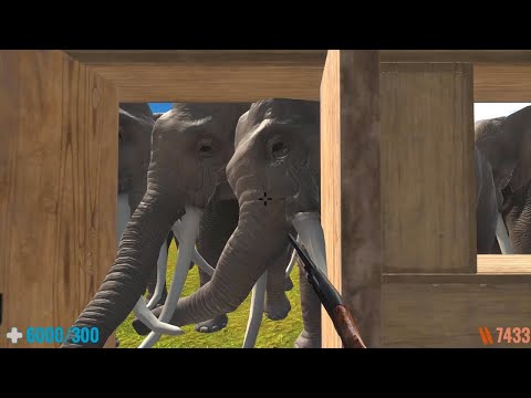 Escape from 90 Elephants in The Jungle. Fps Perspective! Animal Revolt Battle Simulator