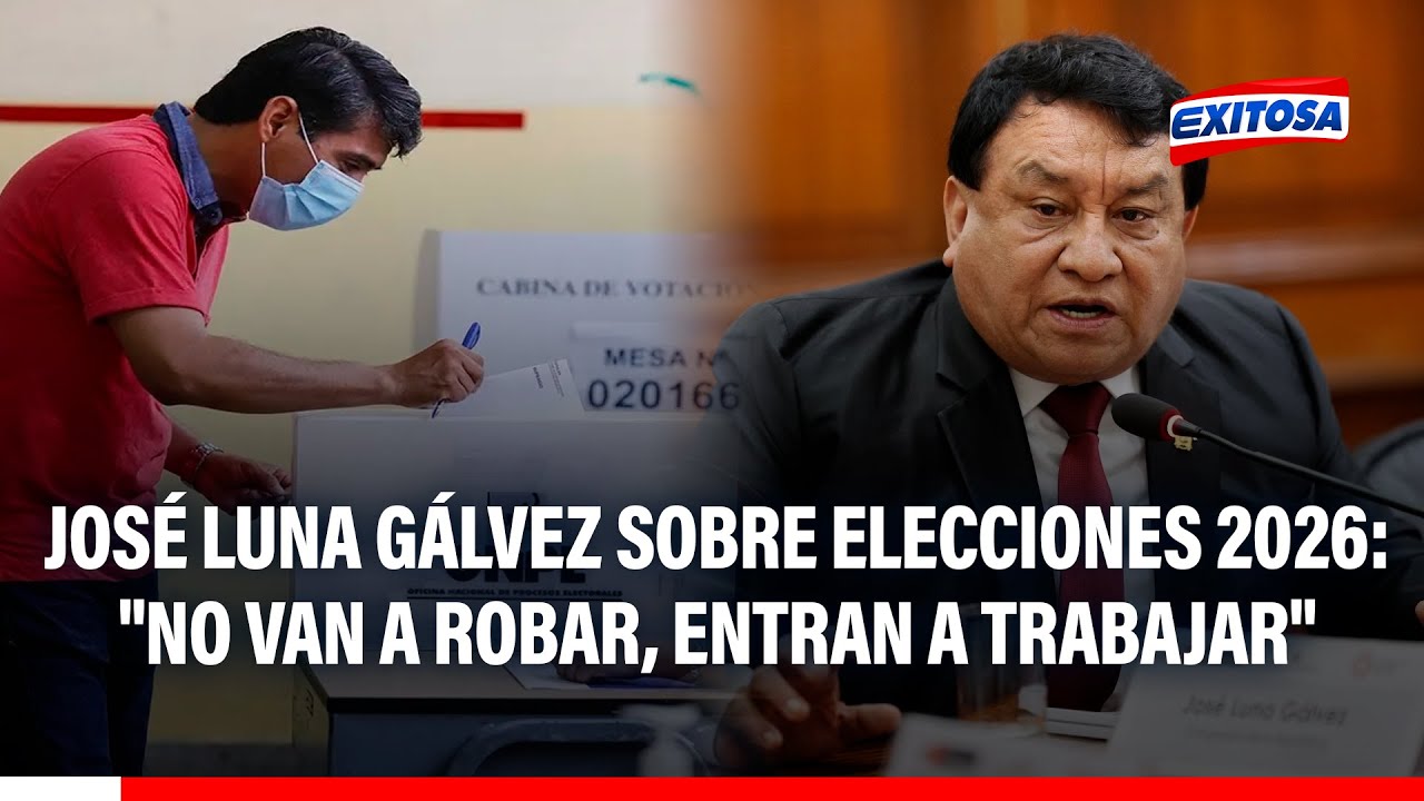 🔴🔵 José Luna Gálvez sobre su plancha presidencial: "No van a robar, entran a trabajar"