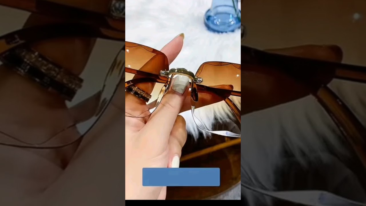 Rs 5$ Square Rimless Sunglasses Women Luxury Brand Designer Summer #luxefashion #wore #fashionworld