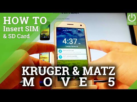 KRUGER & MATZ Move 5 INSERT SIM & SD / INSTALL SIM CARD / Micro SD