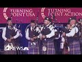 Memorial begins with bagpipes playing “Amazing Grace” for Charlie Kirk