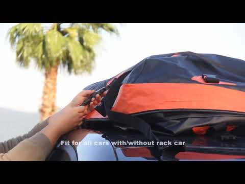 Car Roof Bag Rooftop Cargo Carrier Bag, 15 Cubic Feet, 100% Waterproof Soft Shell Car Top Carrier
