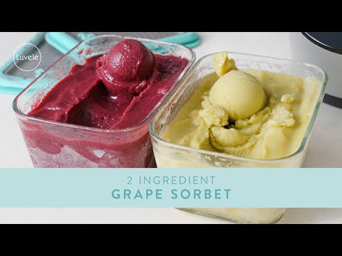 Delicious GRAPE SORBET with two ingredients