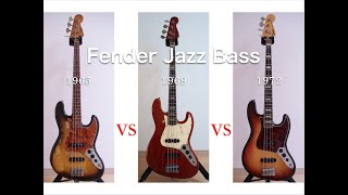 Video thumbnail for Fender Jazz Bass 1965 vs1969 vs 1972  Review by Teppei's Bass Groove