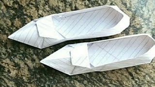 How To Make Beautiful Paper Shoes / Paper Shoes Fo