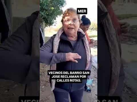 BARRIO SAN JOSE VM. Teniente escudero entre Tallaferro ex.sur y Nelson  RECLAMAN POR CALLES ROTAS
