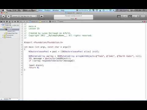 Objective-C on the Mac L23 - Selectors