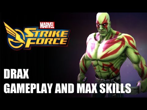 Drax Max Skill Gameplay - Marvel Strike Force