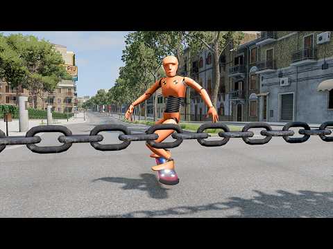 Cars vs Chain #30 - BeamNG DRIVE | SmashChan