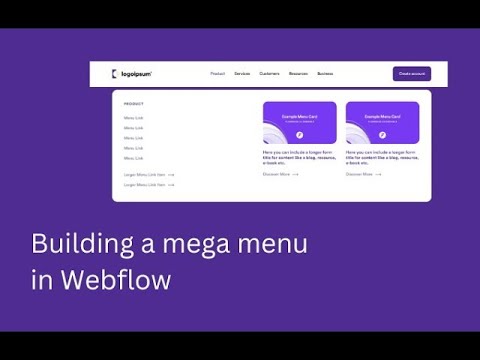 Building a mega menu in Webflow |  Webflow mega menu | mega menu in webflow not working