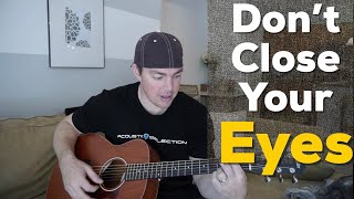 &quot;Don&#39;t Close Your Eyes&quot; Beginner Guitar Lesson - (Keith Whitley)