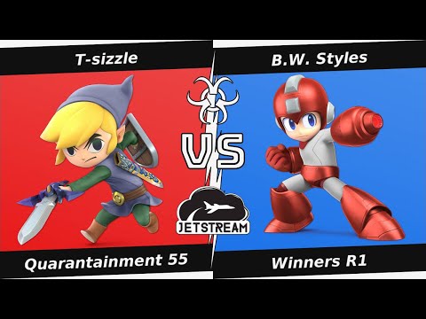Quarantainment 55 Winners R1 - T-sizzle (Toon Link) Vs B.W. Styles (MegaMan) - SSBU