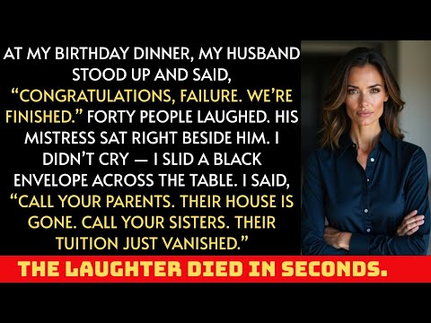 At My Birthday Party, My Husband Ended Me with a Toast—I Ended His Empire Before Dessert.